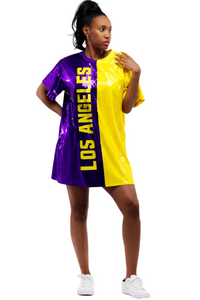 Los Angeles Basketball Sequin Dress