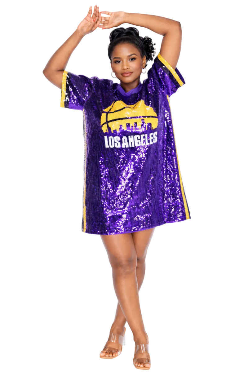 Los Angeles Basketball Sequin Dress