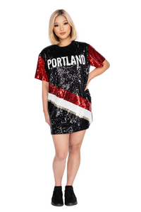 Portland Basketball Sequin Dress