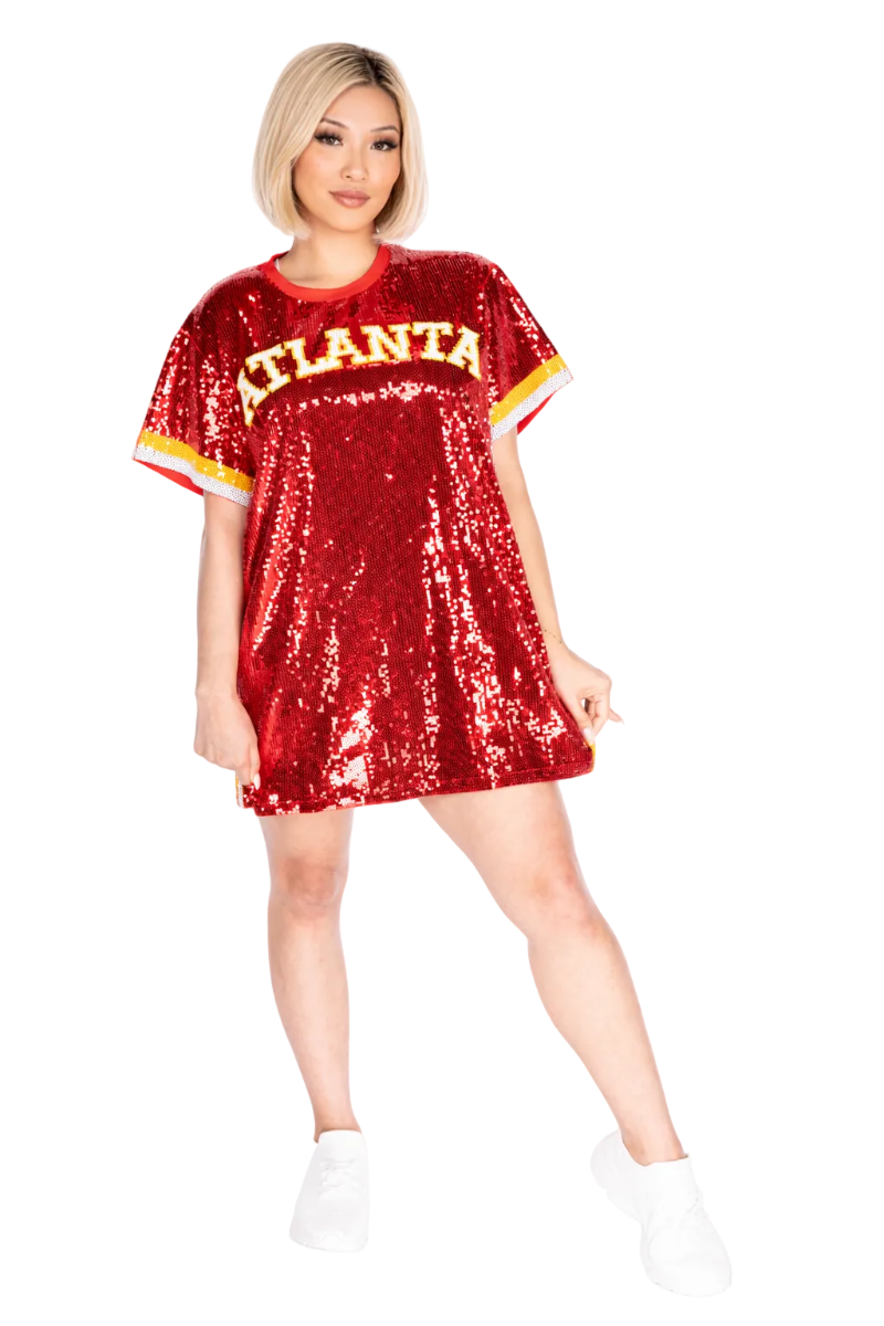 Atlanta Basketball Sequin Dress