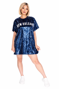 New Orleans Basketball Sequin Dress
