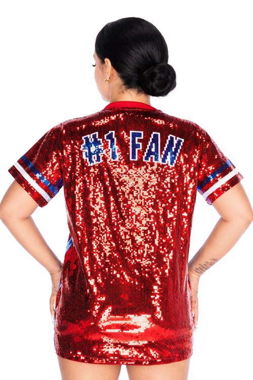 Detroit Basketball Sequin Dress