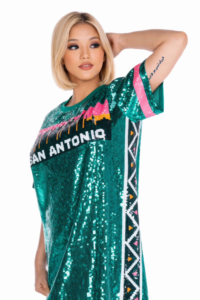 San Antonio Basketball Sequin Dress