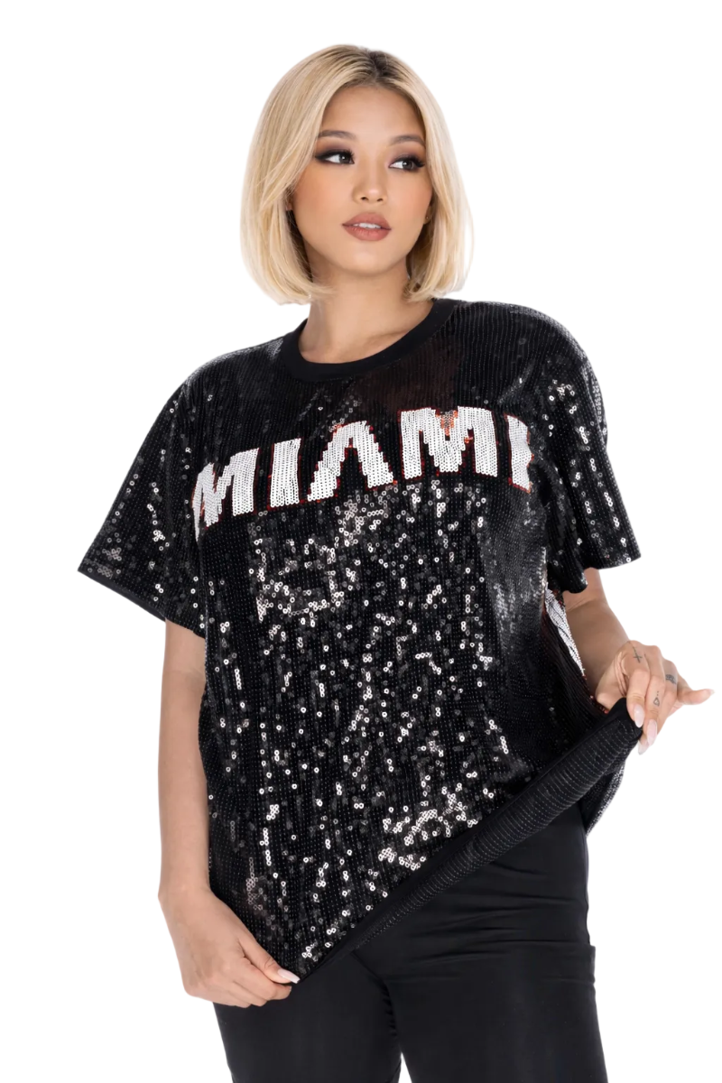 Miami Basketball Sequin Shirt
