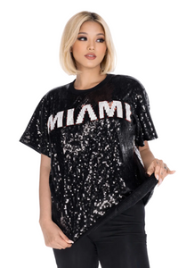 Miami Basketball Sequin Shirt