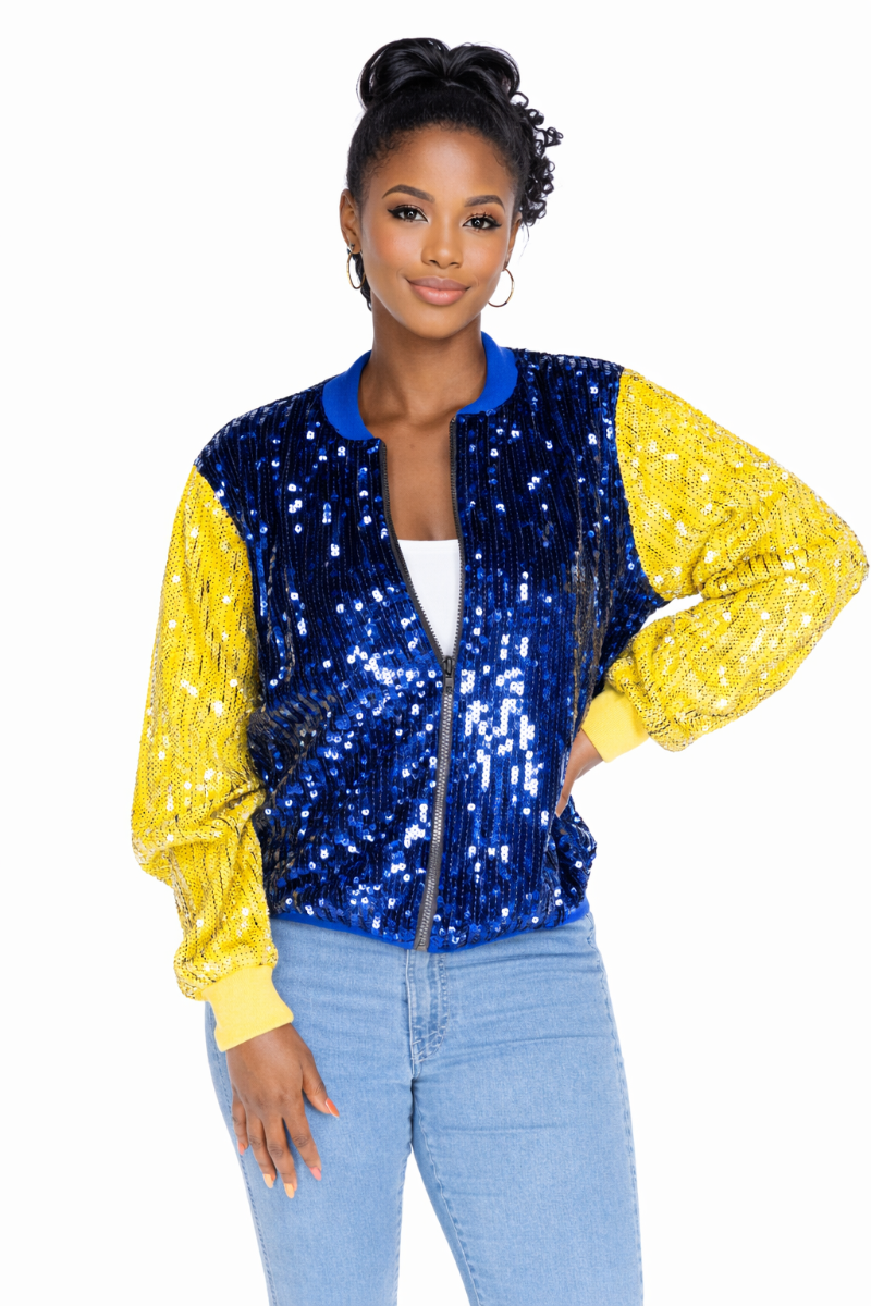 Golden State Basketball Sequin Jacket