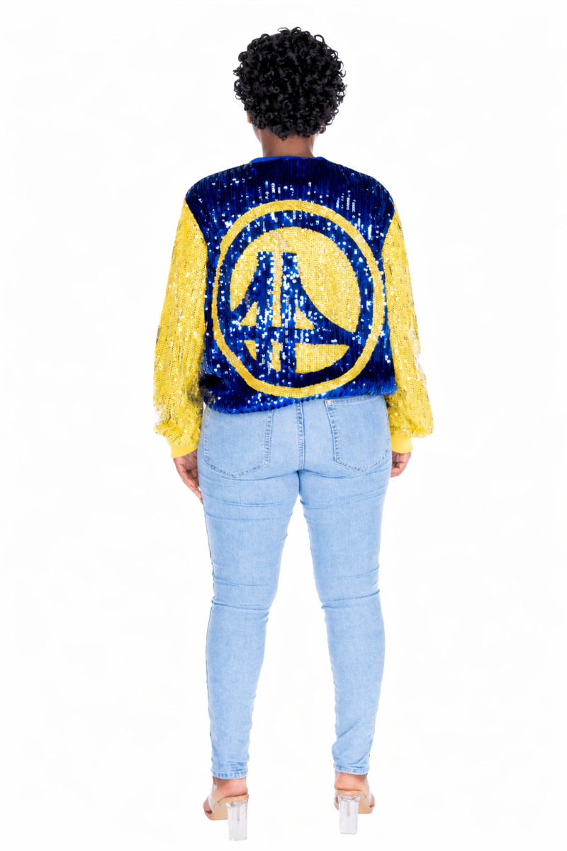 Golden State Basketball Sequin Jacket
