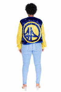 Golden State Basketball Sequin Jacket
