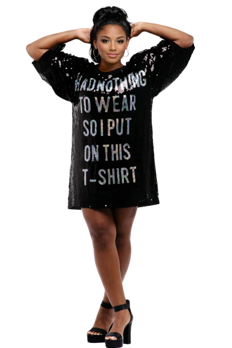 Nothing to Wear Sequin Dress - Black