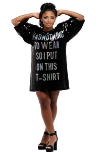 Nothing to Wear Sequin Dress - Black