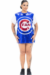 Chicago Baseball Sequin Dress