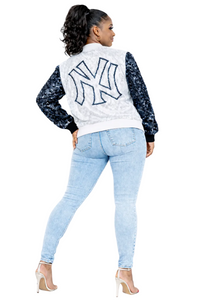 New York Baseball Sequin Jacket