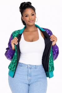 Charlotte Basketball Sequin Jacket