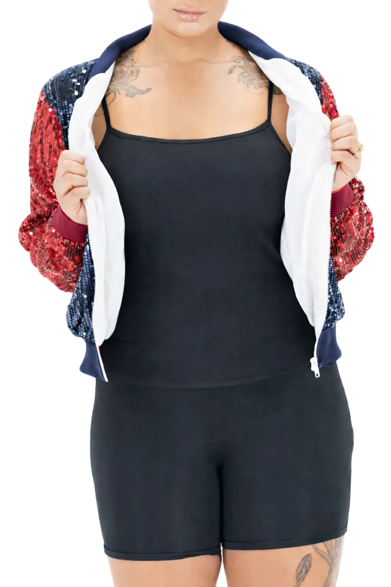 Columbus Hockey Sequin Jacket