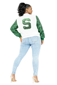 Michigan College Sequin Jacket