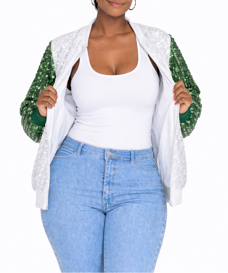 Michigan College Sequin Jacket
