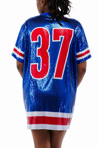 New York Hockey Sequin Dress