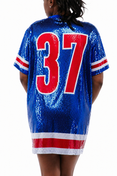 New York Hockey Sequin Dress