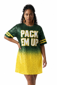 Green Bay Ombre Sequin Dress