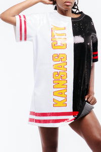 Kansas City Football Sequin Dress - SEQUIN FANS