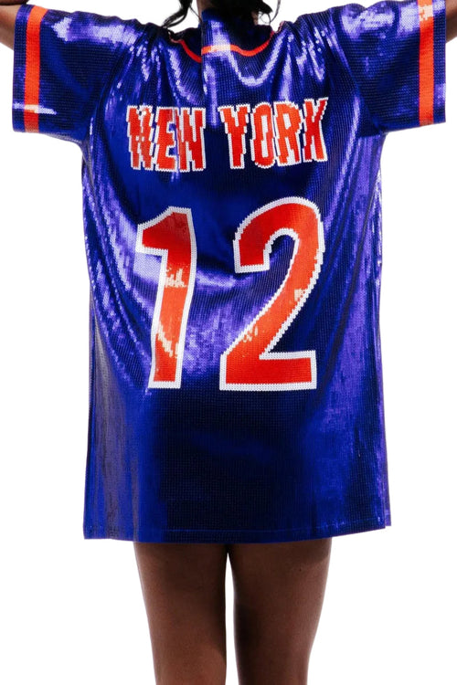 New York Baseball Sequin Dress - SEQUIN FANS