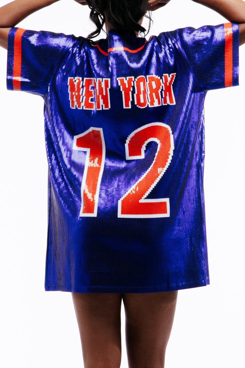 New York Baseball Sequin Dress - SEQUIN FANS