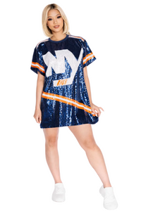 New York Hockey Sequin Dress