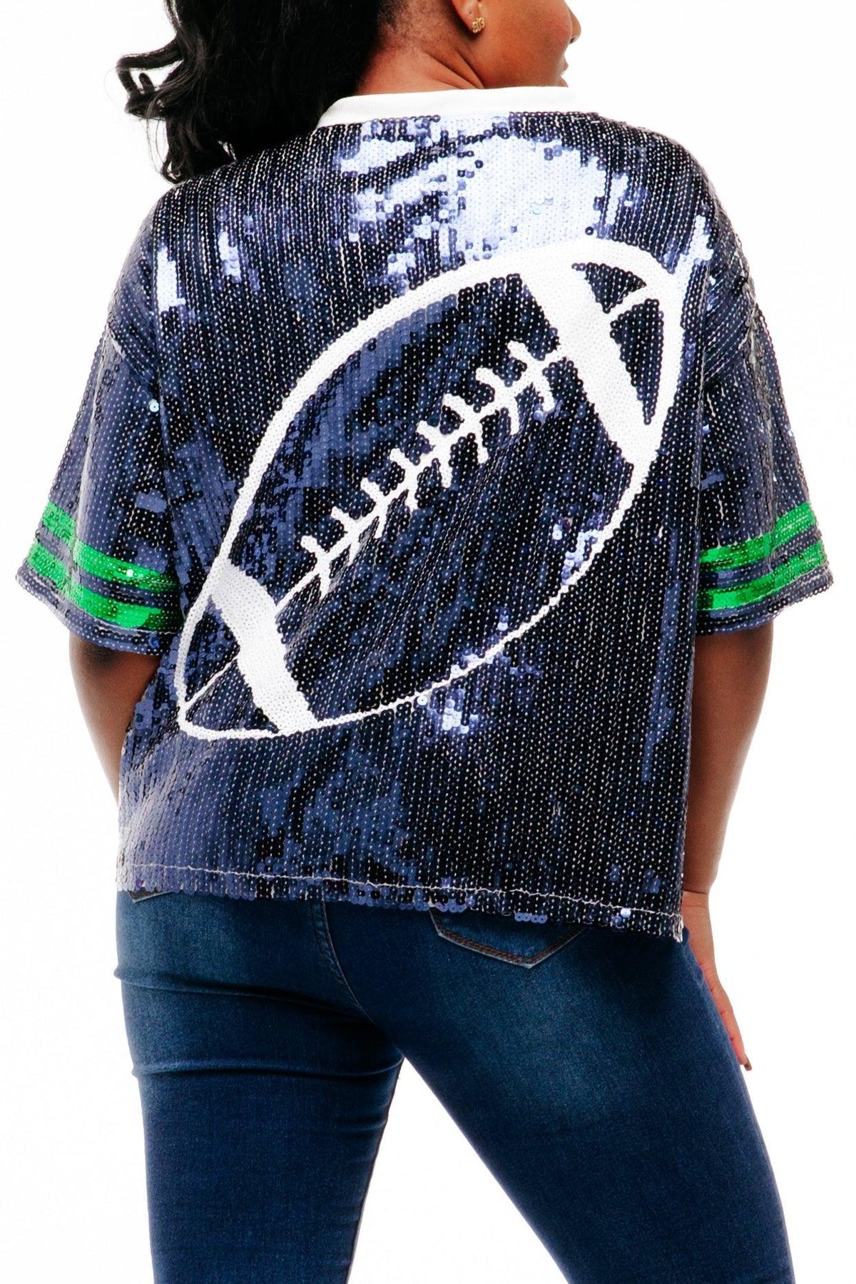 Seattle Football Sequin Shirt - SEQUIN FANS