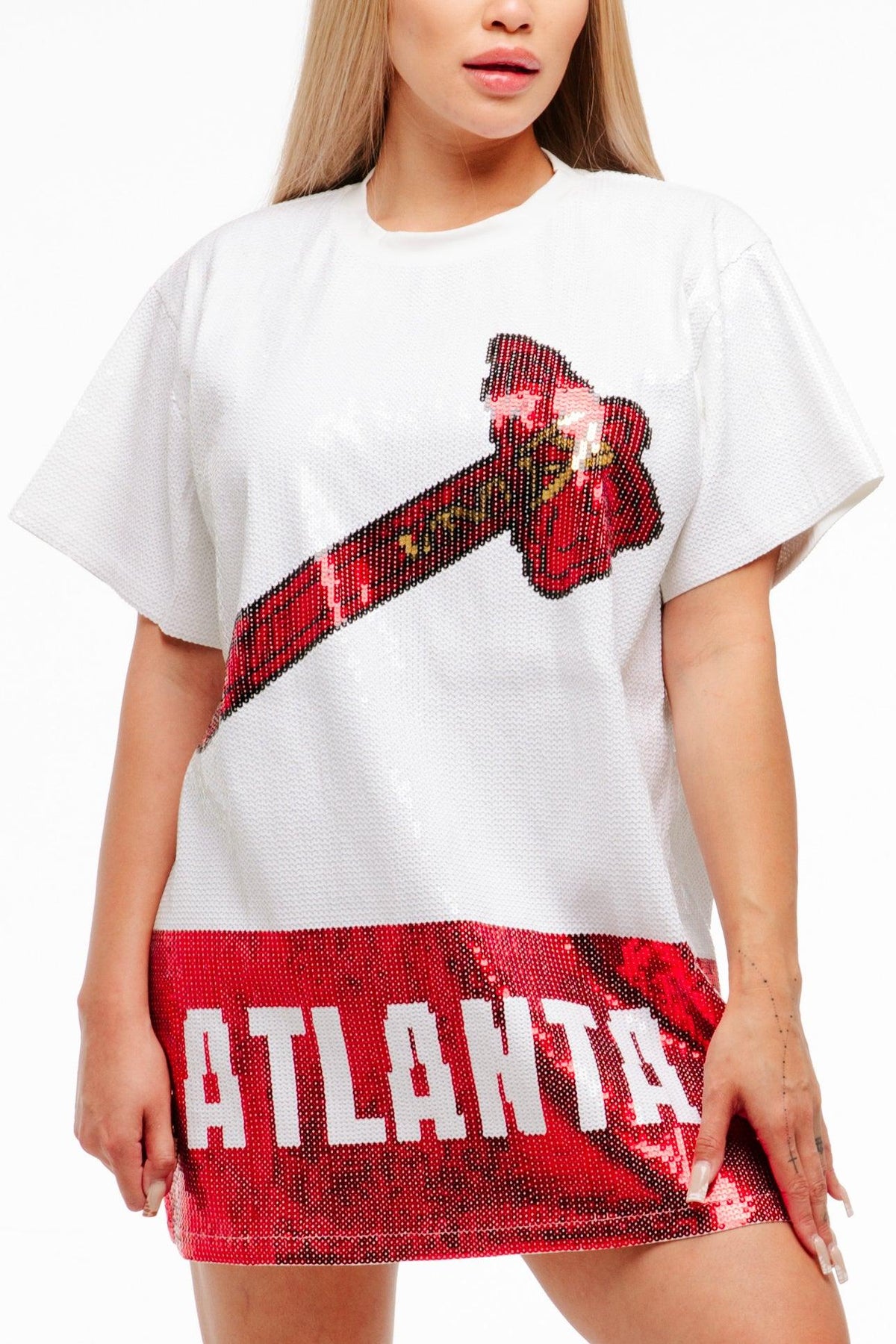 Atlanta Baseball Sequin Dress - SEQUIN FANS