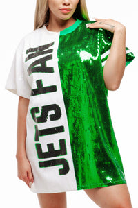 New York Football Sequin Dress - SEQUIN FANS