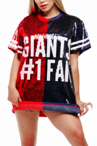 New York Football Sequin Dress - SEQUIN FANS