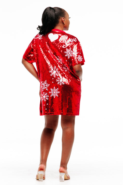 All I Want For Christmas Is You Sequin Dress - SEQUIN FANS