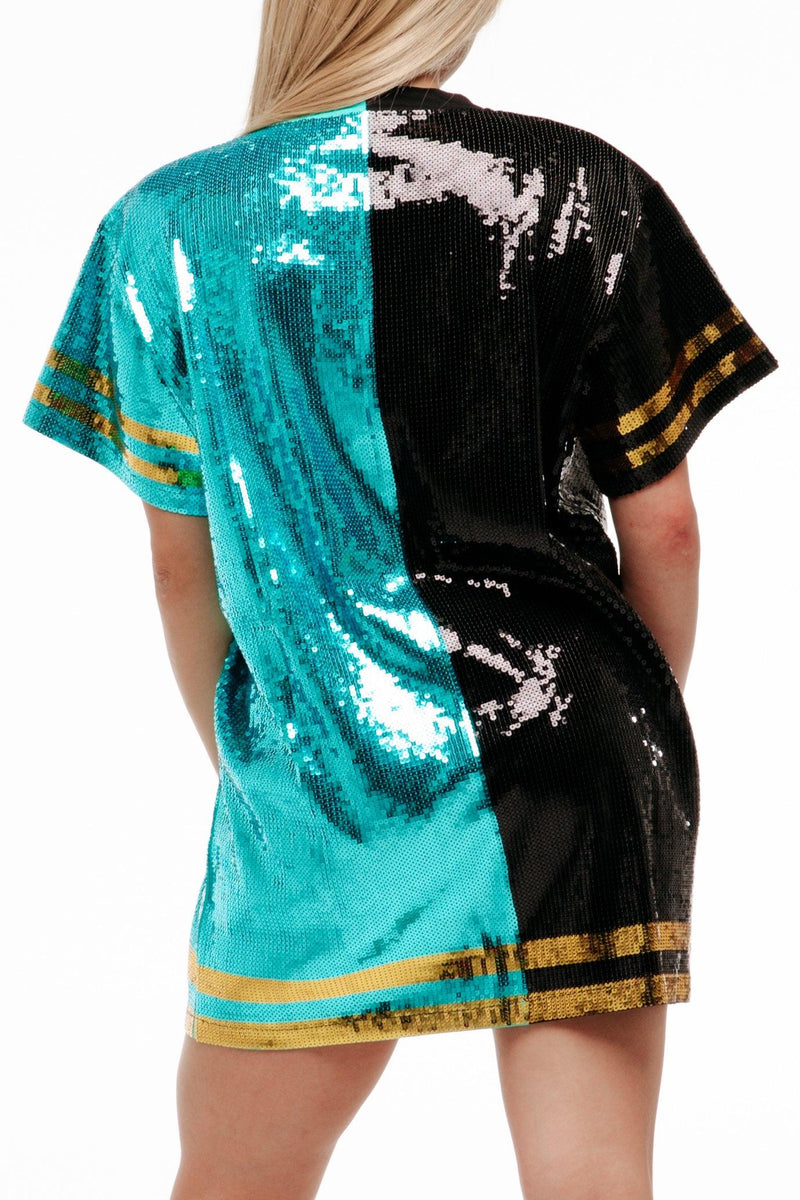 Jacksonville Football Sequin Dress - SEQUIN FANS