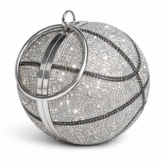 Crystal Basketball Clutch