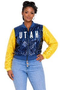 Utah Basketball Sequin Jacket
