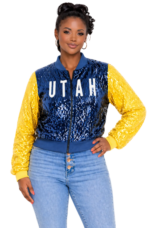 Utah Basketball Sequin Jacket