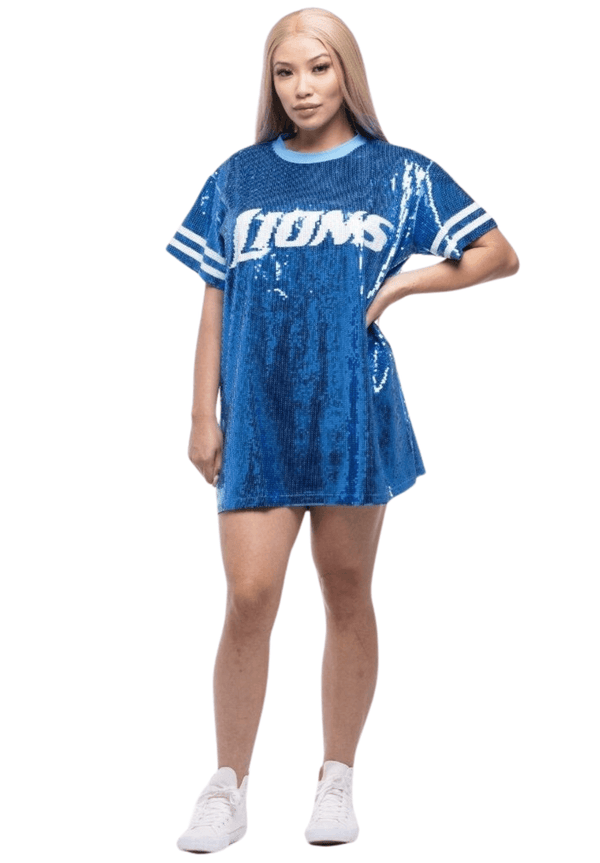 Detroit Football Sequin Dress - SEQUIN FANS