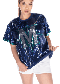 Seattle Baseball Sequin Shirt - SEQUIN FANS