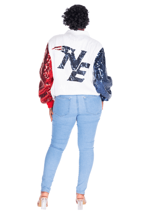 New England Sequin Jacket - SEQUIN FANS