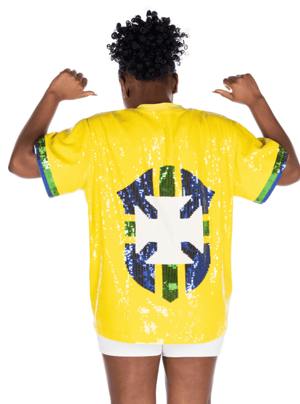 Brazil Soccer Sequin Shirt - SEQUIN FANS