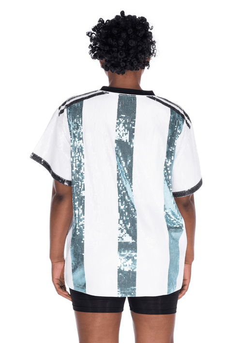 Argentina Soccer Sequin Shirt - SEQUIN FANS