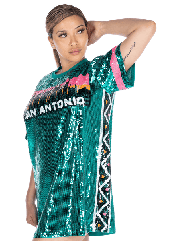 San Antonio Basketball Sequin Dress - SEQUIN FANS
