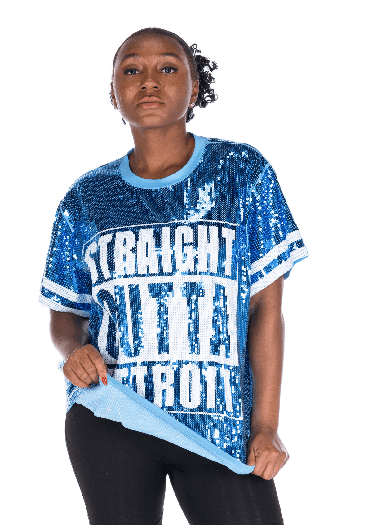 Detroit Lions Football Sequin Shirt - SEQUIN FANS