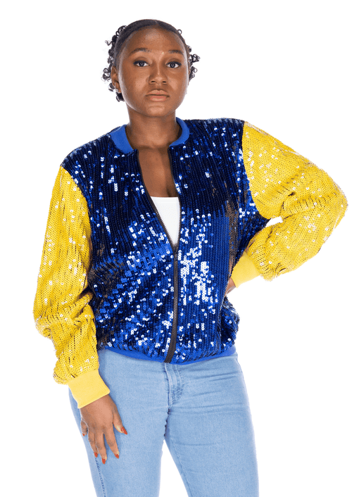 Golden State Basketball Sequin Jacket - SEQUIN FANS