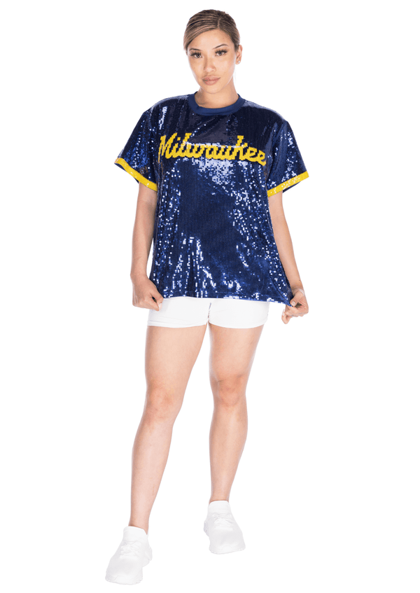 Milwaukee Baseball Sequin Shirt - SEQUIN FANS