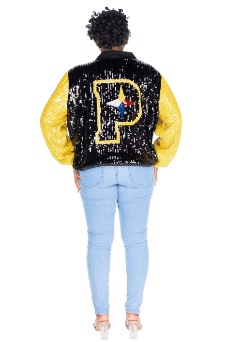 Pittsburgh Football Sequin Jacket - SEQUIN FANS