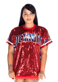 Detroit Basketball Sequin Dress - SEQUIN FANS