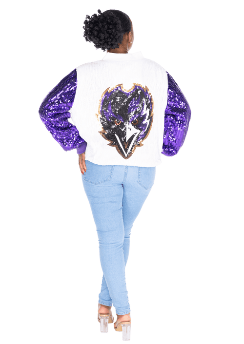 Baltimore Football Sequin Jacket - SEQUIN FANS