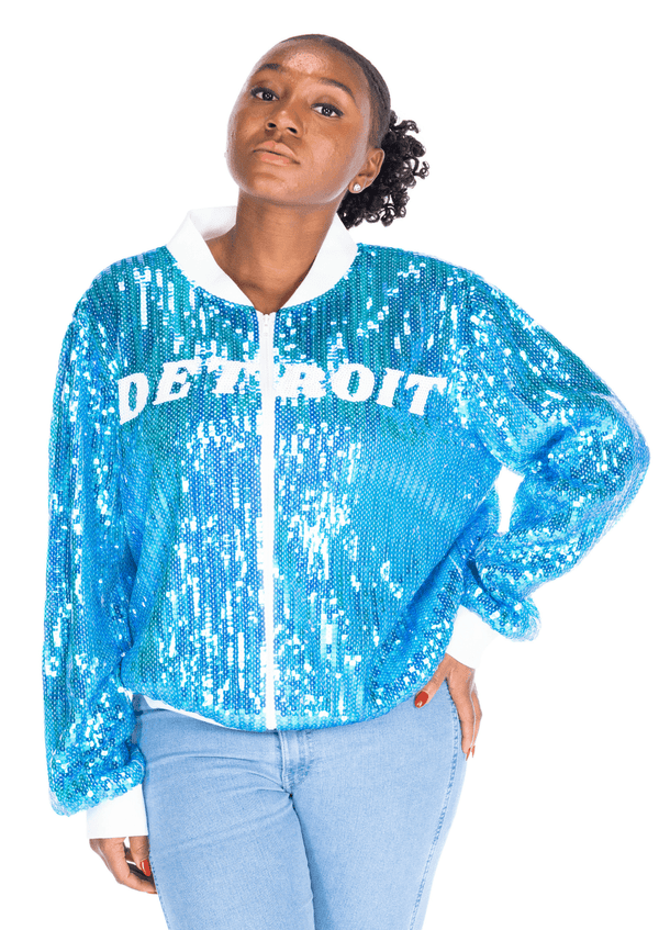 Detriot Football Sequin Jacket - SEQUIN FANS