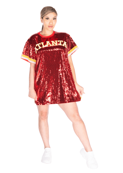 Atlanta Basketball Sequin Dress - SEQUIN FANS